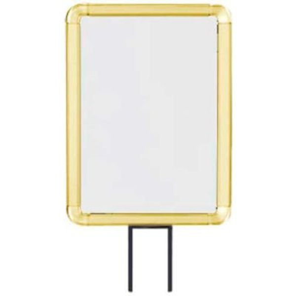 Lavi Industries , Vertical Fixed Sign Frame, , 8.5" x 11", For 13' Posts, Gold 50-1141F12V/GD